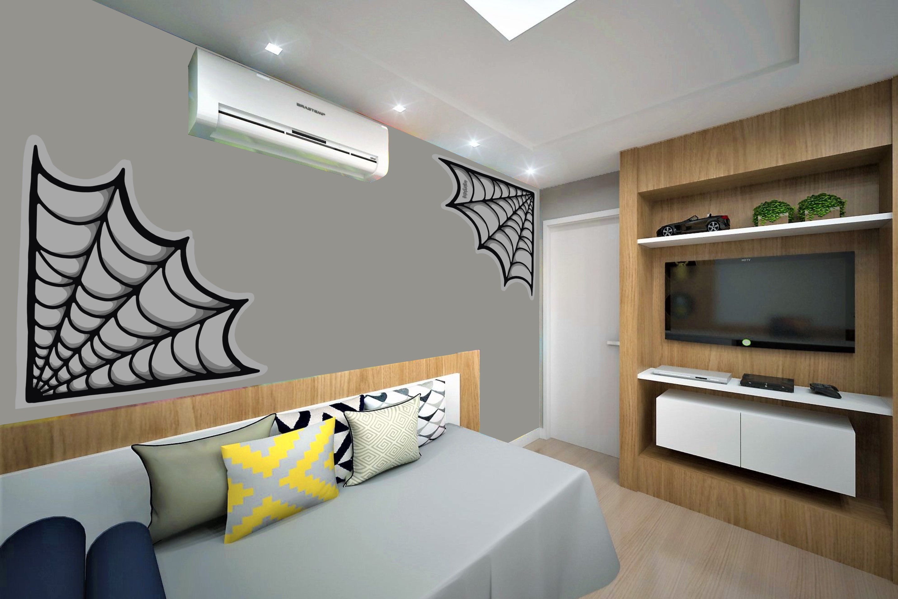 Wall Art Decal - Spider Web Set