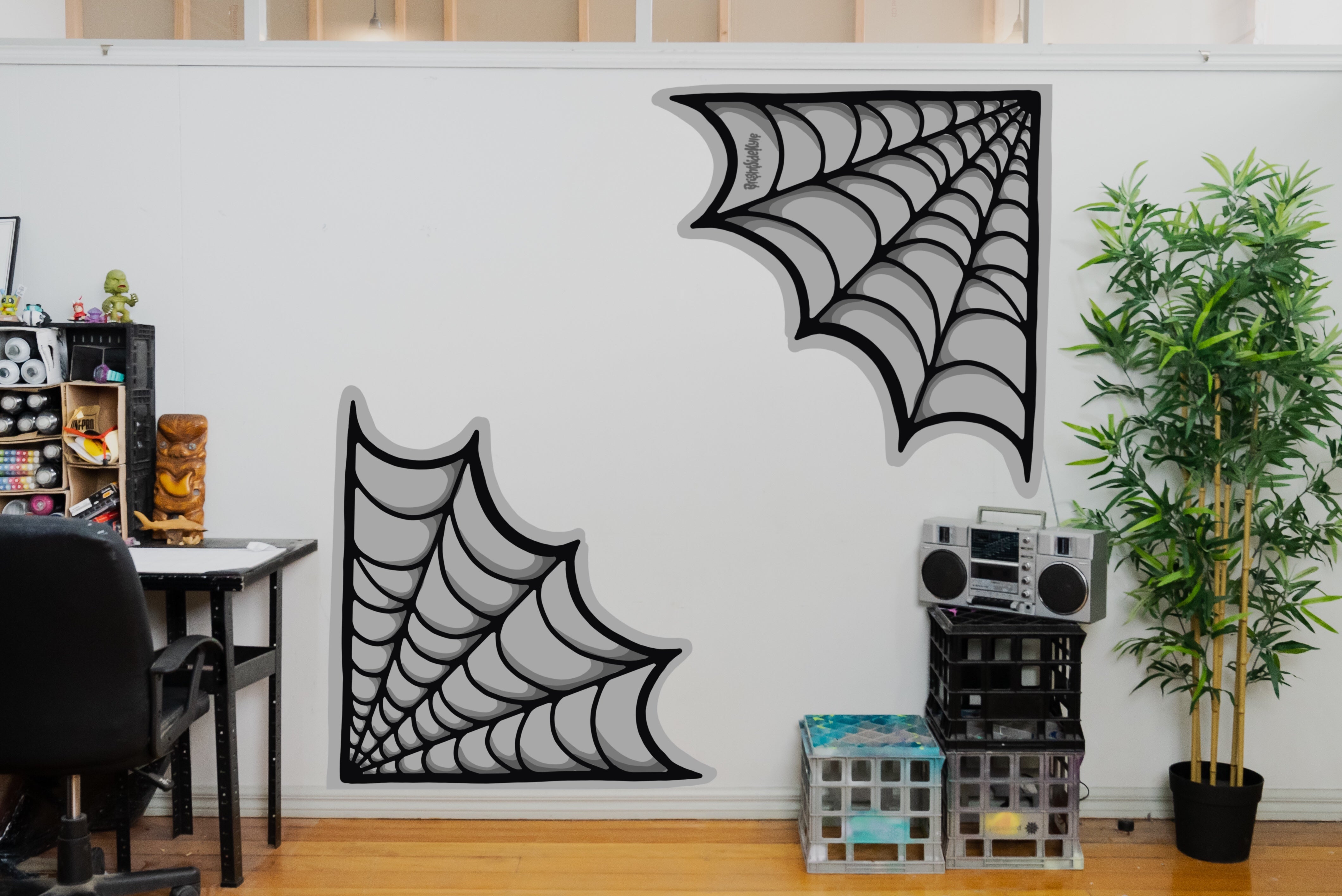 Wall Art Decal - Spider Web Set