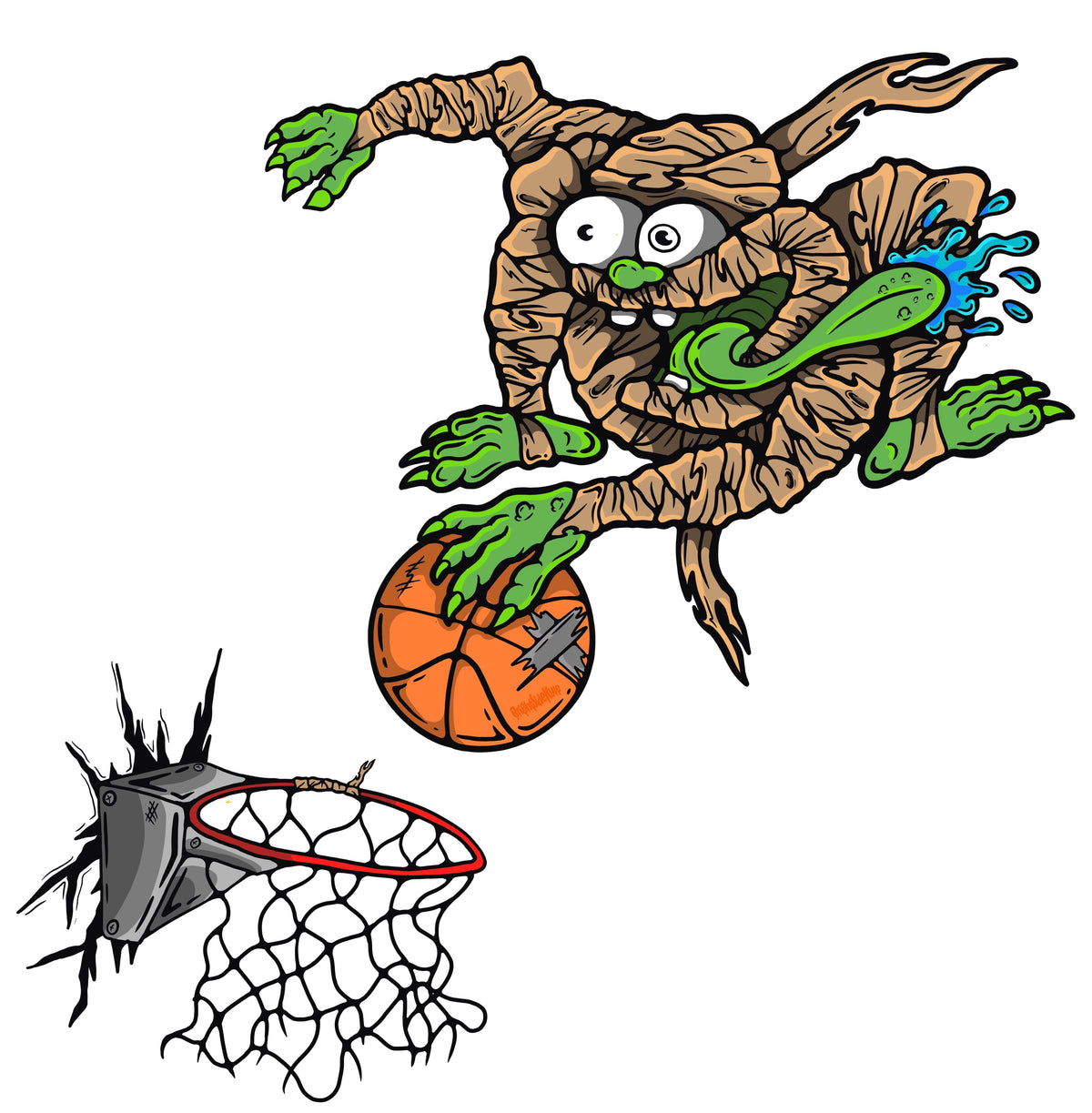 Bowler Monster Wall Art Decal - Monster Baller — Brightside Art