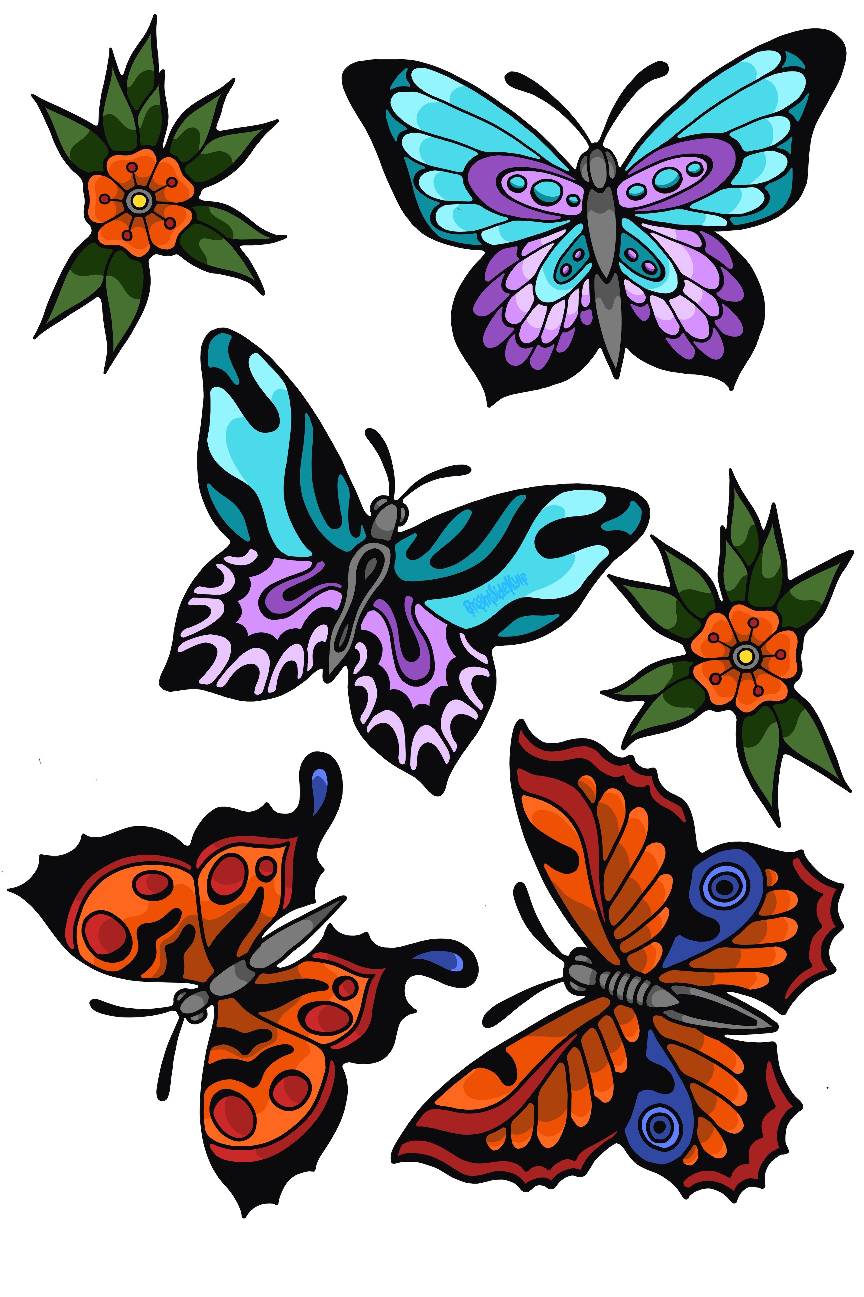 Wall Art Decal - Butterflies Set