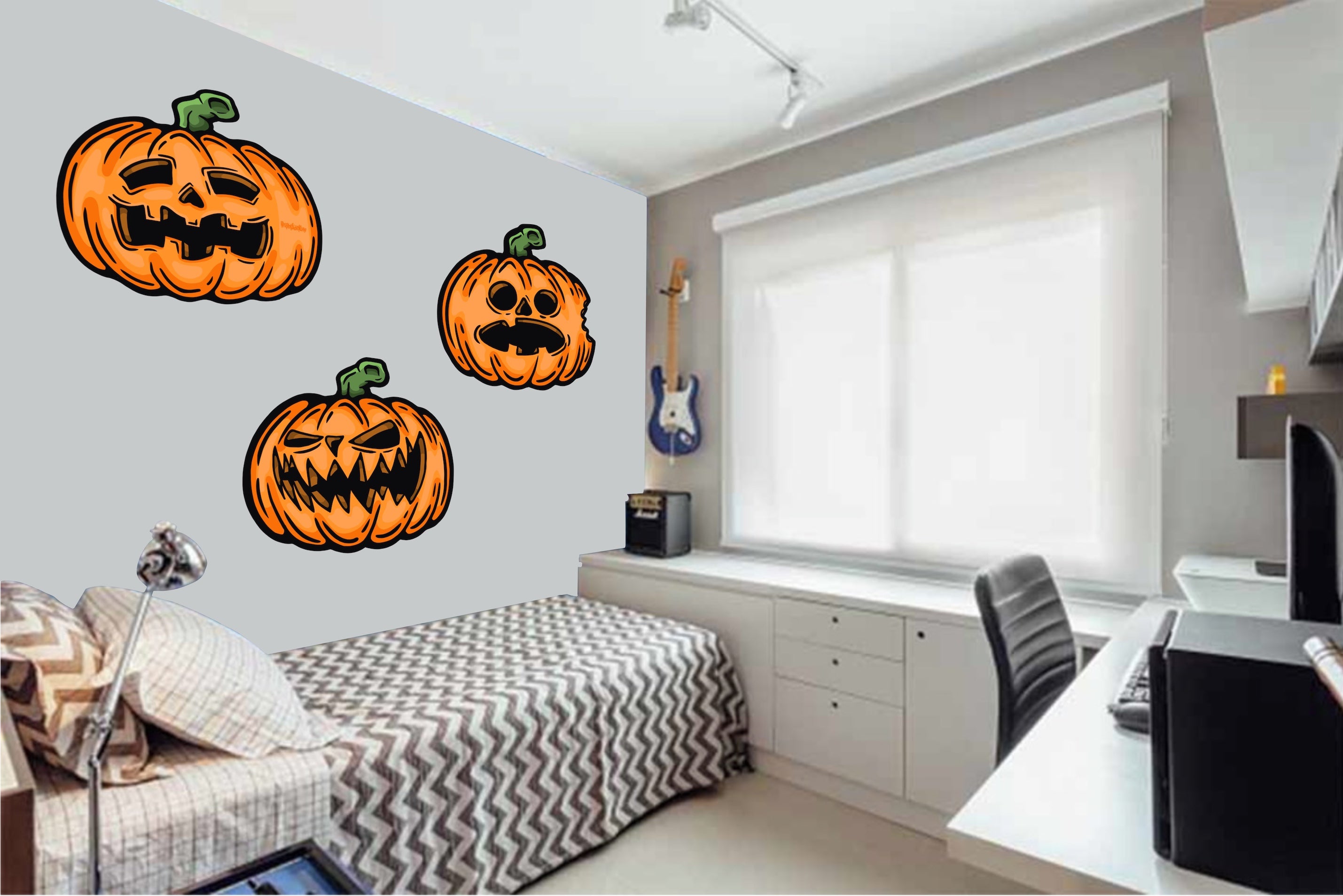 Wall Art Decal - Jack-o-Lantern Set