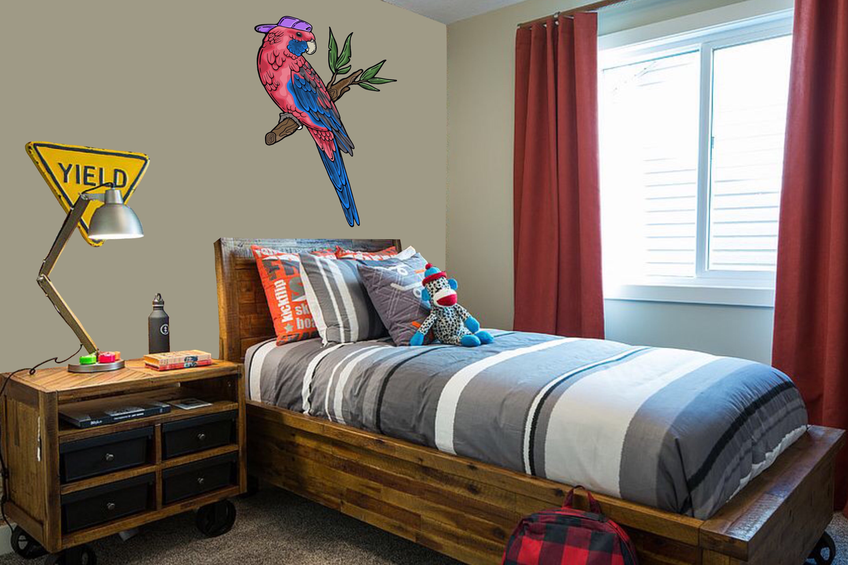 Wall Art Decal - Rad Rosella