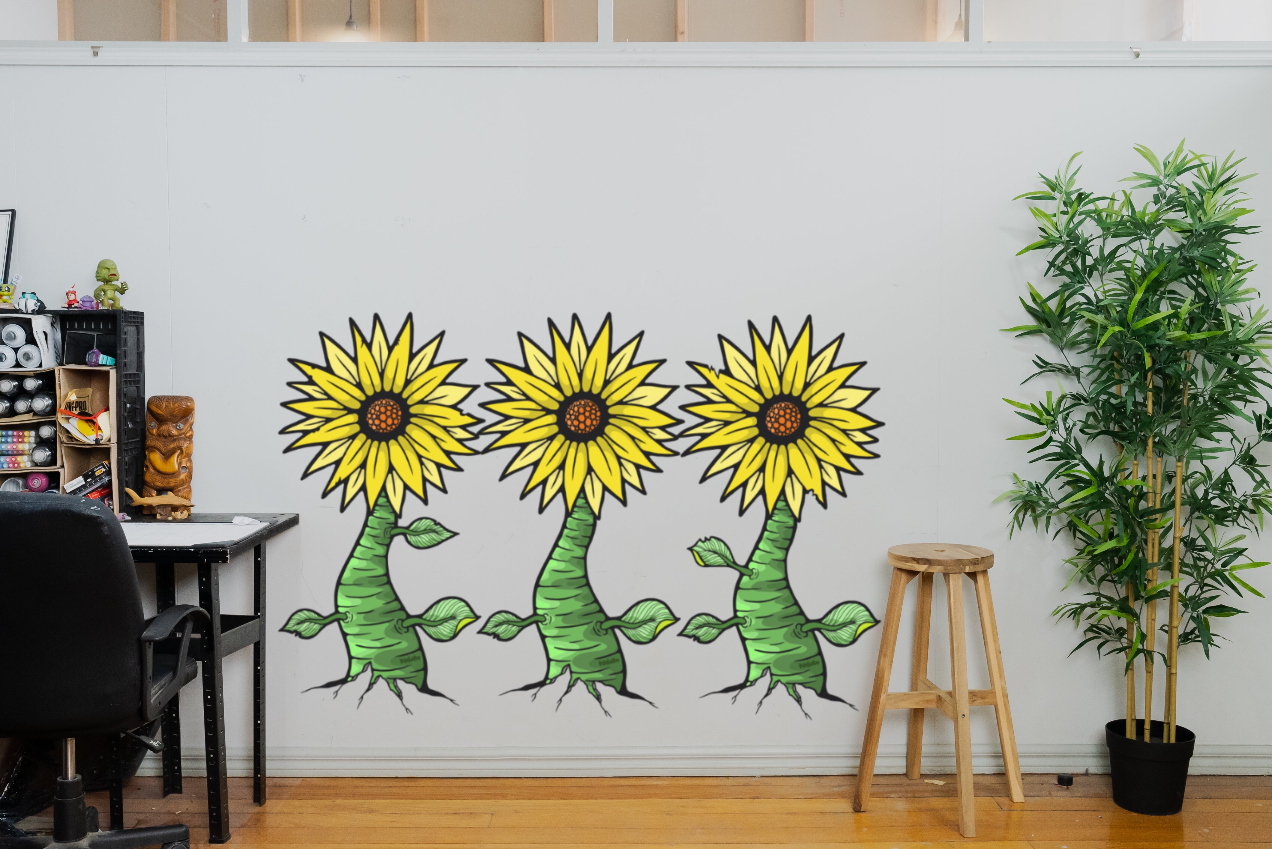 Wall Art Decal - Sunflowers